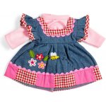 Bigjigs Toys Džínové šaty s růžovým lemem pro panenku 34 cm – Hledejceny.cz
