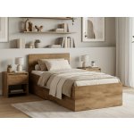 Textilomanie Sofia dub artisan s laťkovým roštem bez matrace – Zboží Mobilmania
