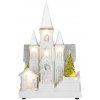 MagicHome Vánoční dekorace kostel s betlémem 6 LED bílých 3xAA vnitřní 17x13x25 cm