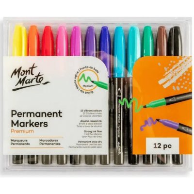 Mont Marte sada permanentních fixů č.0044 1 mm 12 ks PP obal – Zboží Mobilmania