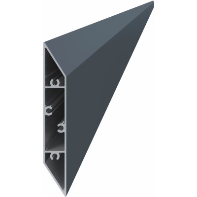 Hliníkový profil s povrchovou úpravou antracit RAL7016, 108x16x6000 mm – Zboží Mobilmania
