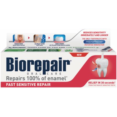 Biorepair Fast Sensitive Repair zubní pasta 75 ml – Zboží Mobilmania