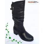 Aldex AM888 Dámské kožené kozačky širší lýtko – Sleviste.cz