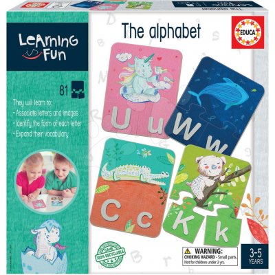 Naučná hra pro nejmenší The Alphabet Educa Učíme se abecedu s obrázky 78 dílů – Hledejceny.cz