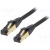 síťový kabel Gembird PP8-LSZHCU-BK-1.5M Patch, S/FTP, Cat 8, lanko, Cu, LSZH, 1,5m, černý