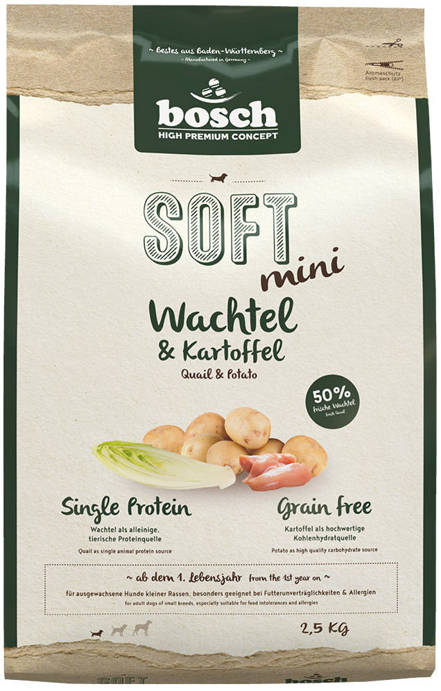 bosch Soft Mini Quail & Potato 2,5 kg