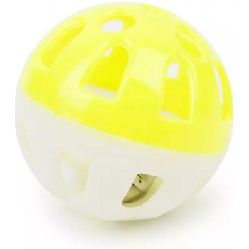 Surtep Animals Plastový míček žlutý s rolničkou 4 cm