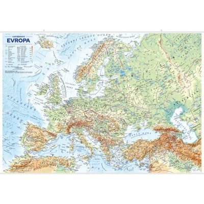Evropa - nástěnná obecně zeměpisná mapa – Zbozi.Blesk.cz