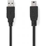 Nedis CCGL60300BK30 USB na mini USB, USB 2.0, zástrčka USB, zástrčka mini USB, 3m, černý – Sleviste.cz