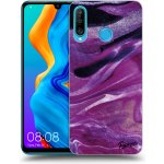 Pouzdro Picasee silikonové Huawei P30 Lite - Purple glitter čiré