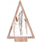 Solight LED dřevěná vánoční dekorace zasněžené zimní květiny 37cm 2x AA – Hledejceny.cz