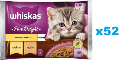 Whiskas Junior pro koťata v želé s drůbežím masem kuřecí maso krůtí maso 52 x 85 g