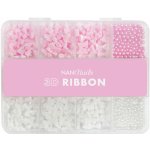 NANI 3D Mašličky bílé růžové červené – Zboží Dáma