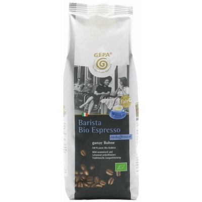 Gepa BIO káva Barista espresso bez kofeinu zrnková 250 g – Hledejceny.cz