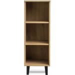 KONSIMO Regál FRISK 3 police dub černá 40 x 117 x 46 cm – Zboží Dáma