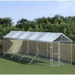 vidaXL Venkovní psí kotec se střechou stříbrný 200 x 1000 x 250 cm – Hledejceny.cz