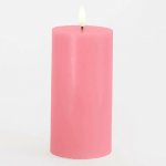SIRIUS Vosková LED svíčka Sille starorůžová 7,5 x 15 cm – Hledejceny.cz