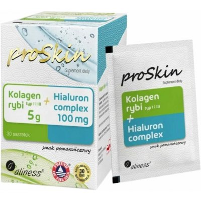 Aliness ProSkin Fish Collagen 5 g + Hyaluron Complex 100 mg Orange 30 sáčků – Hledejceny.cz