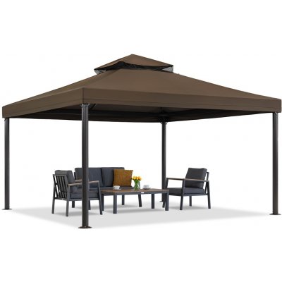 Garden Point zahradní pavilon Valencia 4x4 m Hnědý – Hledejceny.cz