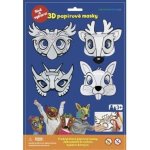 SMT Creatoys Maska škraboška 3D papírová 4ks pirát superhrdina lev mýval v sáčku 22x32 5x2cm – Hledejceny.cz