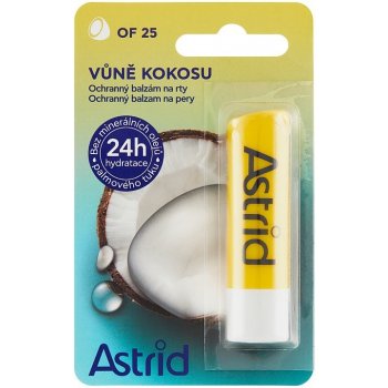 Astrid Coconut Lip Balm SPF25 ochranný balzám na rty s vůní kokosu 4,8 g