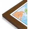 Nástěnné mapy Maps International Svět - nástěnná politická mapa 195 x 120 cm (ANGL.) Varianta: mapa v dřevěném rámu, Provedení: Pegi tmavý ořech