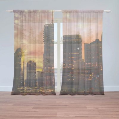 Záclony Mrakodrapy: 2 ks - 150x250 cm - Sablio – Hledejceny.cz