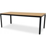 Noela Milano Zahradní stůl 205 x 90 cm, hliník/artwood, černý/hnědý NOELA 34570792 – Zboží Dáma
