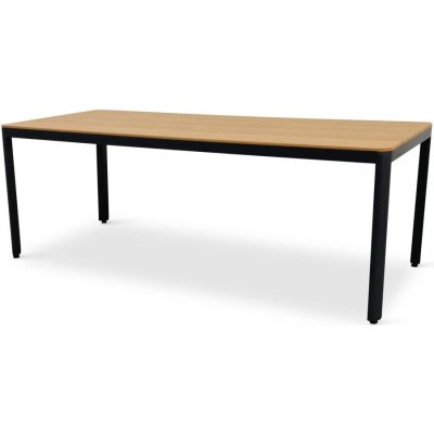 Noela Milano Zahradní stůl 205 x 90 cm, hliník/artwood, černý/hnědý NOELA 34570792 – Zboží Dáma