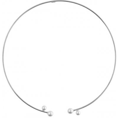 Victoria Cruz Pevný stříbrný náhrdelník s perlami A5557-00HG – Sleviste.cz