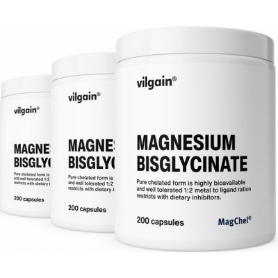 Vilgain Hořčík bisglycinát 3× 200 kapslí – Hledejceny.cz
