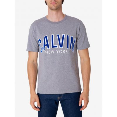 Calvin Klein triko Jeans Šedá – Zboží Mobilmania