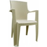 Mega Plast plastové křeslo AMELIA polyratan, champagne – Hledejceny.cz