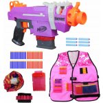 Nerf Fortnite SMG E E8977 + růžová vesta pro dívky GIRL POWER – Zboží Dáma