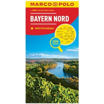 Karte Bayern Nord. North Bavaria / Nord Bavière