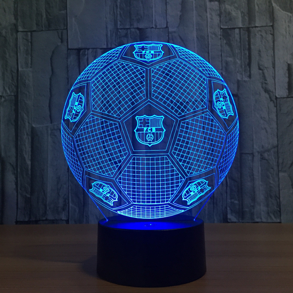 Beling Dětská lampa Lopta s logom FCB 7 barevná S9189