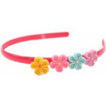 Kytičková čelenka tmavě růžová – Zboží Dáma