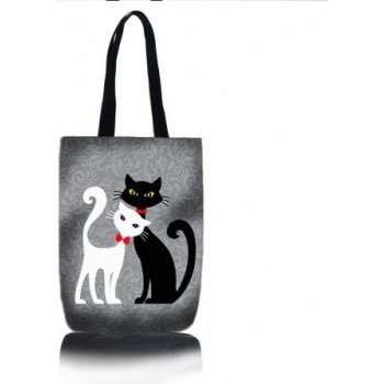 Kočičí kabelka Černobílá