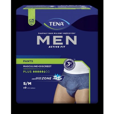 Tena Men Pants Plus S/M 9 ks – Zboží Mobilmania