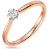 Prsteny iZlato Forever Diamantový zásnubní prsten z růžového zlata River IZBR1177R