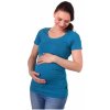Těhotenské a kojící tričko Jožánek těhotenské tričko Johanka krátký rukáv tmavý tyrkys