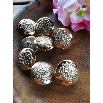 Knoflík erb velikost 40" zlatý – Zboží Dáma