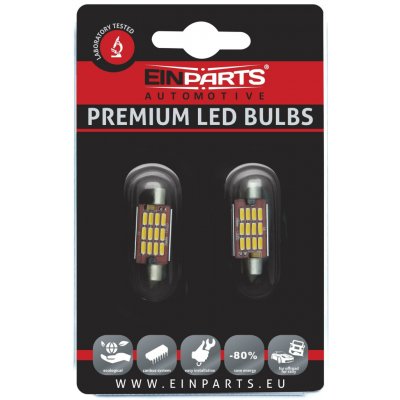 EINPARTS C5W LED žárovky (12 x SMD 4014) 36mm 3000K CANBUS - EPL53 – Hledejceny.cz