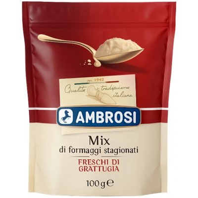 Ambrosi Sýry tvrdé strouhané mix 100 g – Zboží Dáma