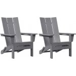 Omaxi 902061 Zahradní lounge nábytek 2 ks Světle šedá 74.5 x 80.5 x 90cm – Hledejceny.cz
