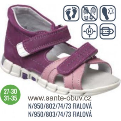 Dětská otevřená vycházková obuv N 950 802 74 73 fialová – Zboží Mobilmania