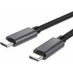 Premiumcord ku31cr2 USB-C USB 3.2 GEN 2, 3A, 60W, 20Gbit/s, bavlněný oplet, 2m – Zboží Živě