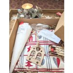 Ovopecka nahřívací polštářek s třešňovými peckami Vánoční edice červená 20x20 cm v dárkové sadě – Zboží Mobilmania