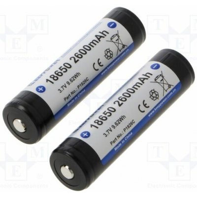 KEEPPOWER P1826C Akum: Li-Ion; 18650,MR18650; 3,7V; 2500mAh; Ø18,5x6,9mm; 5,2A; 2ks. – Zboží Živě