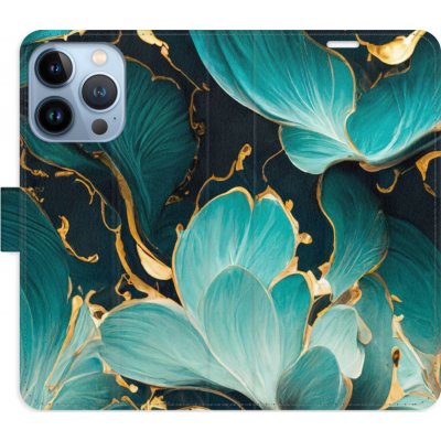 Pouzdro iSaprio Flip s kapsičkami na karty - Blue Flowers 02 Apple iPhone 13 Pro – Zbozi.Blesk.cz